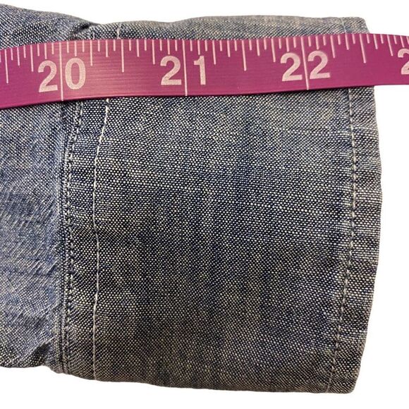 Gap Size M Denim Long Sleeve Button Down Top - Picture 10 of 11